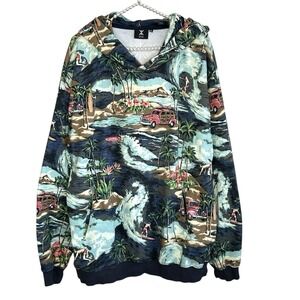 Onepiece Hawaiian Graphic Hoodie XL Beach Luau Oversize Vacation AOP Surf Retro